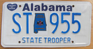 Alabama State Police Flat Novelty Car License Plate 