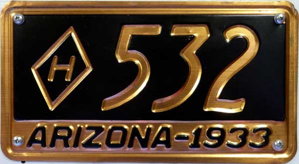 Arizona license plate image