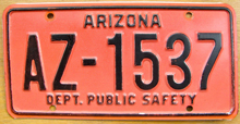 Arizona license plate picture