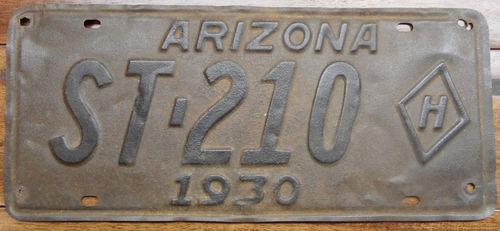 Arizona police license plate image