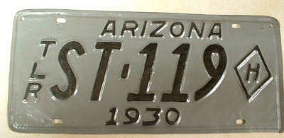 Arizona license plate image