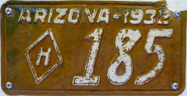 Arizona license plate image