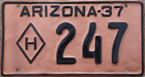 Arizona license plate picture