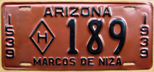 Arizona license plate picture