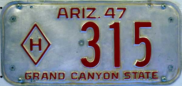 Arizona license plate picture