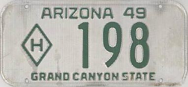 Arizona license plate picture