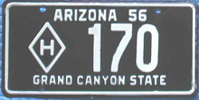 Arizona license plate picture