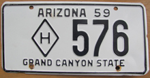 Arizona license plate picture