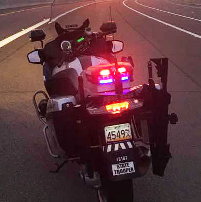 Arizona license plate on motorcycle
