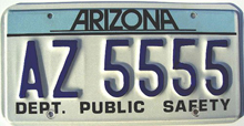 Arizona license plate picture