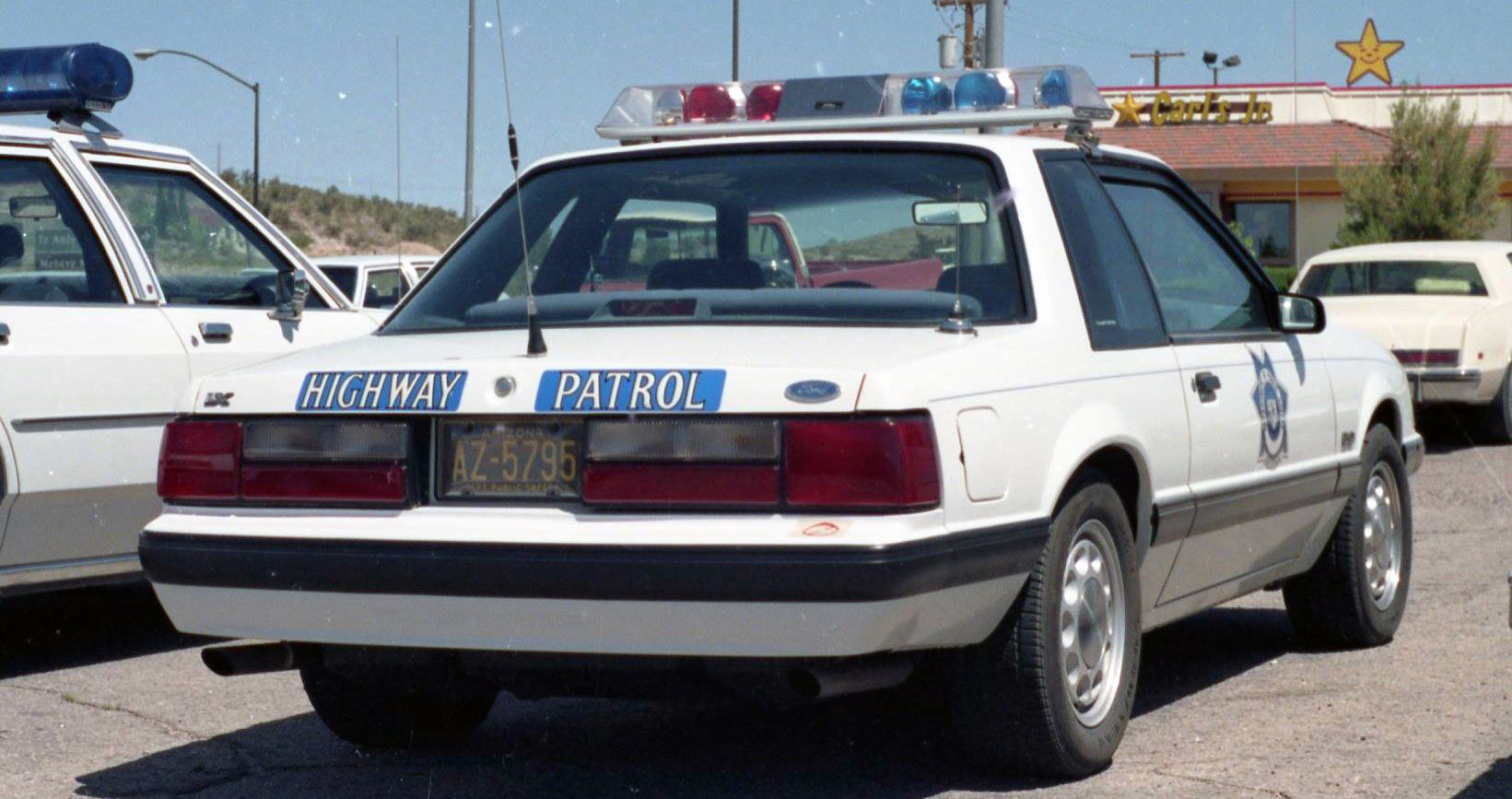 Arizona police car rear view