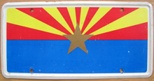 Arizona license plate picture