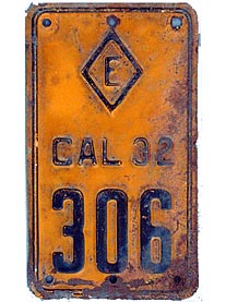 California license plate image