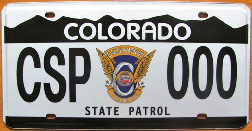 Colorado license plate image