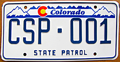 Colorado license plate image