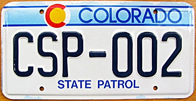 Colorado license plate image