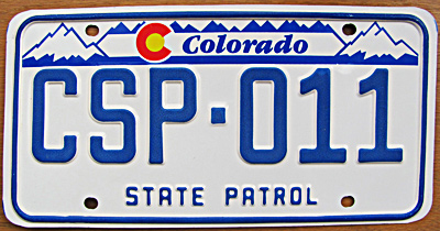 Colorado license plate image