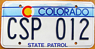 Colorado license plate image