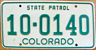 Colorado license plate image