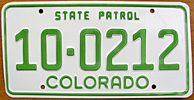 Colorado license plate image