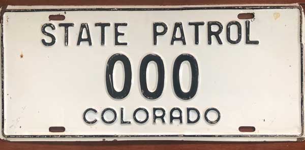 Colorado license plate image