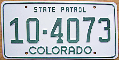 Colorado license plate image