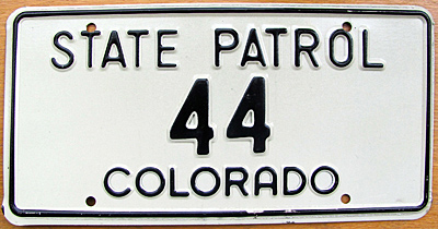 Colorado license plate image