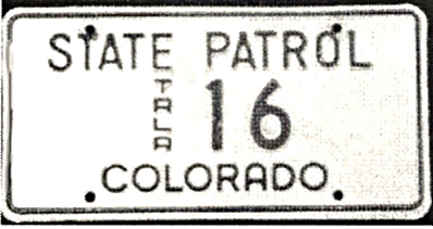 Colorado motorcycle license plate image