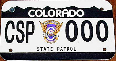 Colorado motorcycle license plate image