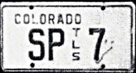 Colorado motorcycle license plate image