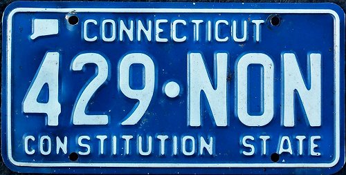 Connecticut license plate image