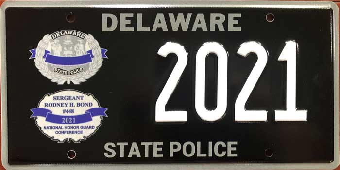 Delaware license plate