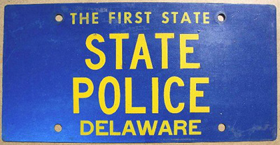 Delaware license plate