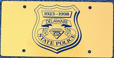 Delaware license plate