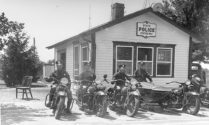 Delaware police troopers on motorcycle