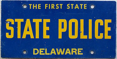 Delaware license plate