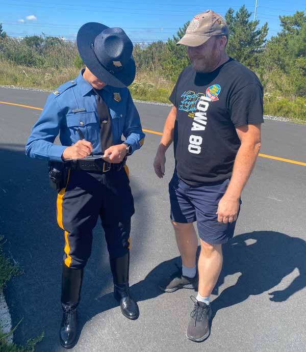 Delaware police officer sign her license plates