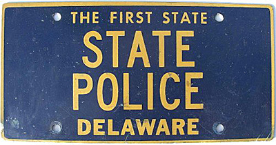 Delaware license plate