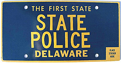 Delaware license plate