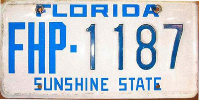 Florida license plate image