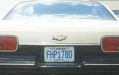 Florida license plate image