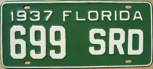 Florida license plate image