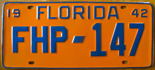 Florida license plate image