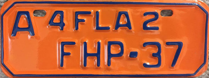 Florida motorcycle license plate image