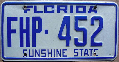 Florida license plate image