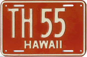 Hawaii license plate image