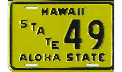 Hawaii license plate image