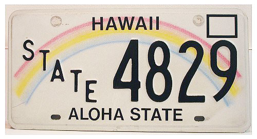 Hawaii license plate image