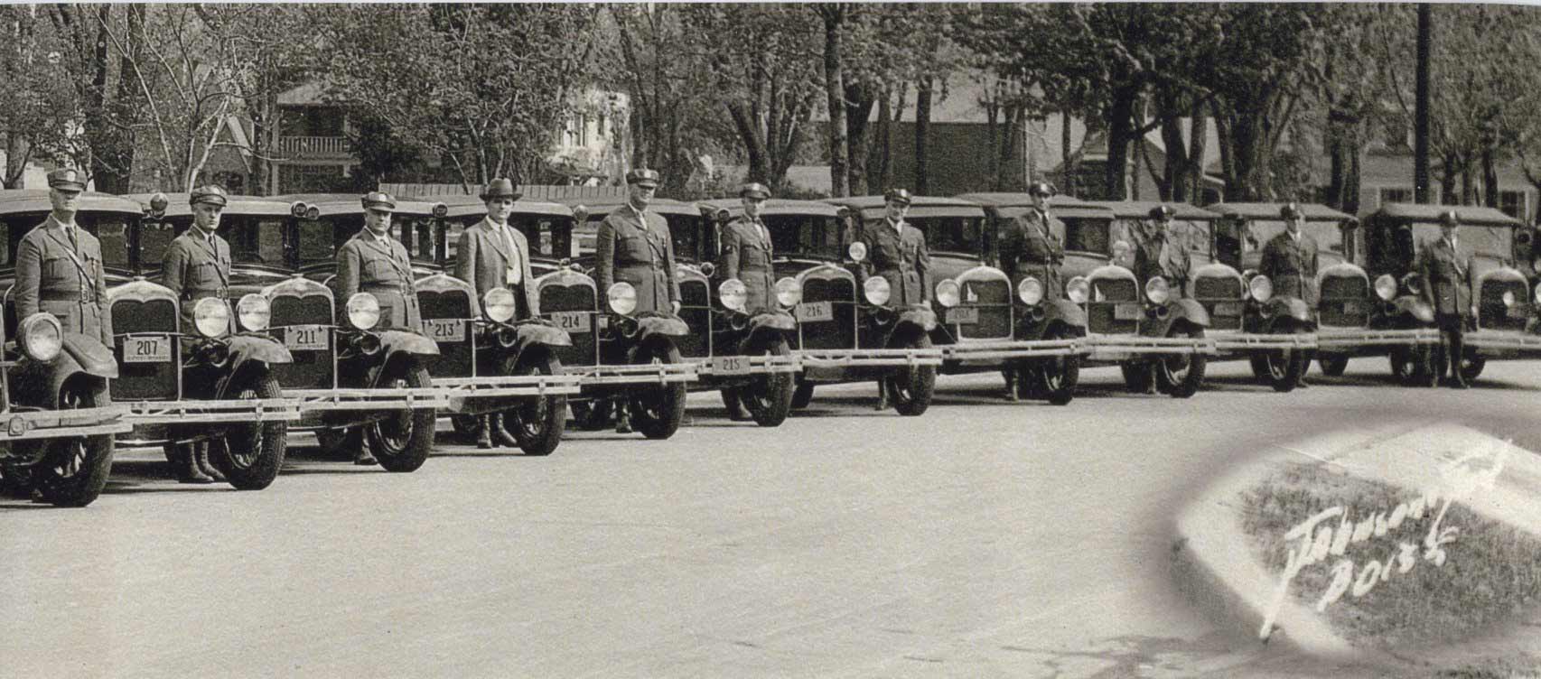 1930 Idaho line up of police car