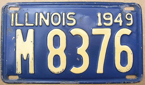 ILLINOIS passenger license plate FP 68 584 ***FLEET***
